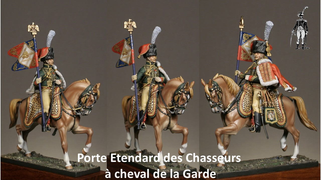 Porte etendard des chasseurs à cheval de la garde